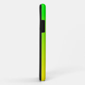 Coques Case-Mate iPhone Dégradé néon vert et jaune (Dos/Droite)