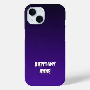 Coque Pour iPhone 15 Dégradé noir à violet