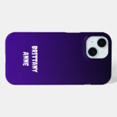 Coques Case-Mate iPhone Dégradé noir à violet (Verso (horizontal))