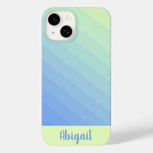 Coques Case-Mate iPhone Dégradé ombré jaune bleu vert personnalisé (Verso)