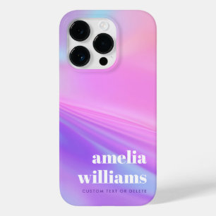 Coque Pour iPhone 14 Pro Dégradé pastel rose violet tendance