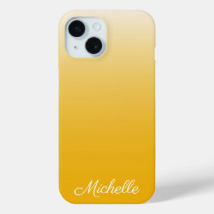 Coque Pour iPhone 15 dégradé personnalisé ombre jaune