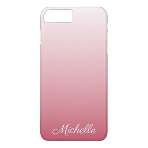Coque iPhone 8 Plus/7 Plus dégradé personnalisé ombre rose saumon
