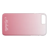Coques Case-Mate iPhone dégradé personnalisé ombre rose saumon (Dos (Horizontal))