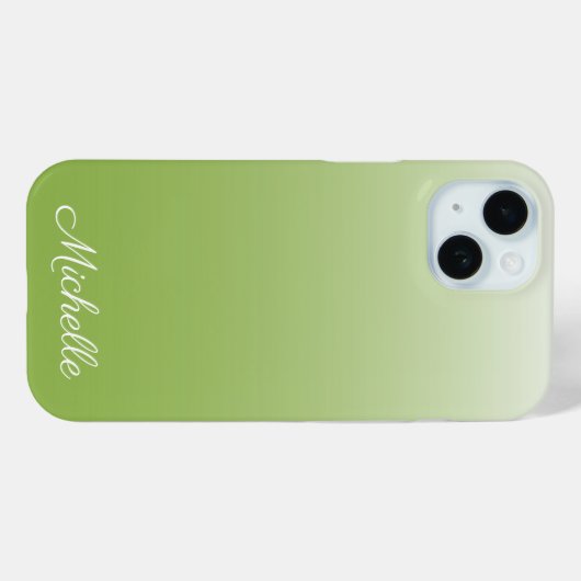 Coques Case-Mate iPhone dégradé personnalisé vert vert foncé (Verso (horizontal))