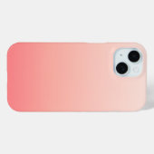 Coques Case-Mate iPhone Dégradé rose pâle et pêche (Verso (horizontal))