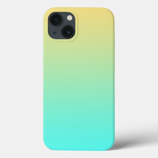 Coques Case-Mate iPhone Dégradé simple pastel jaune turquoise (Verso)
