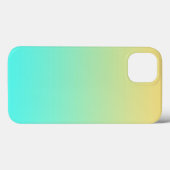 Coques Case-Mate iPhone Dégradé simple pastel jaune turquoise (Verso (horizontal))