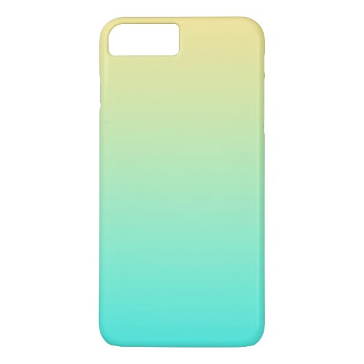 Coques Case-Mate iPhone Dégradé simple pastel jaune turquoise (Dos)