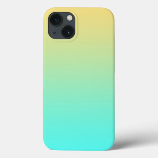 Coques Case-Mate iPhone Dégradé simple pastel jaune turquoise (Verso)