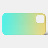 Coques Case-Mate iPhone Dégradé simple pastel jaune turquoise (Verso (horizontal))
