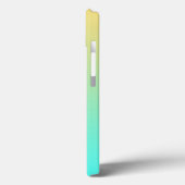 Coques Case-Mate iPhone Dégradé simple pastel jaune turquoise (Verso / Gauche)