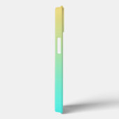 Coques Case-Mate iPhone Dégradé simple pastel jaune turquoise (Verso / Droite)