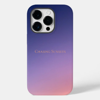 Coque Pour iPhone 14 Pro Dégradé Violet et Rose pour la Chasse aux Couchers