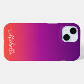 Coques Case-Mate iPhone dégradé violet, rose et orange foncé (Verso (horizontal))