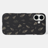 Coques Case-Mate iPhone Délicat Feuille botanique neutre Motif (Verso (horizontal))