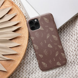 Coques iPhone 16 Délicat Feuille botanique neutre Motif