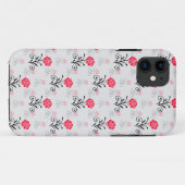 Coques Case-Mate iPhone Délicat Motif floral rouge (Dos (Horizontal))