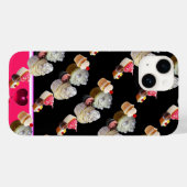 Coques Case-Mate iPhone DÉLICIEUX CUPCAKES DESERT SHOP, Rose, Fuchsia Blan (Verso (horizontal))
