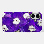 Coques Case-Mate iPhone Delphinium violet profond Floral (Verso (horizontal))