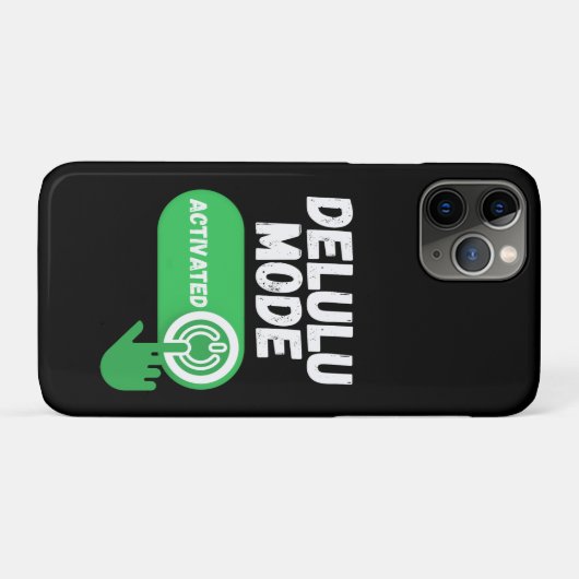 Coques Case-Mate iPhone Delulu Mode Activated | Funny Gen Z (Dos (Horizontal))