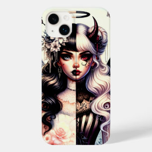 Coque Pour iPhone 14 Plus Demi ange démon beauté sombre fée à l'aile brisée