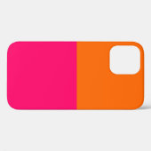 Coques Case-Mate iPhone Demi-orange et rose vif (Verso (horizontal))