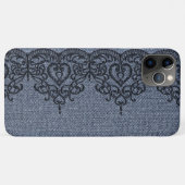Coques Case-Mate iPhone *~* Demin et Black Lace Romantique (Dos (Horizontal))