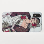 Coques Case-Mate iPhone demoiselle de Noël rétro art déco (Dos (Horizontal))