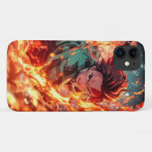 Coques Case-Mate iPhone démon slayer anime tanjiru incendie (Dos (Horizontal))