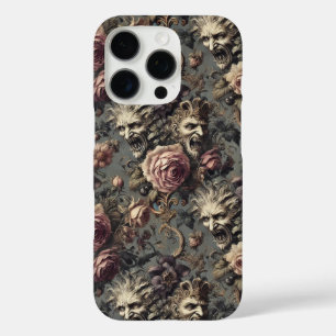 Coques iPhone 16 Pro Démons de la délinquance - Design floral gothique