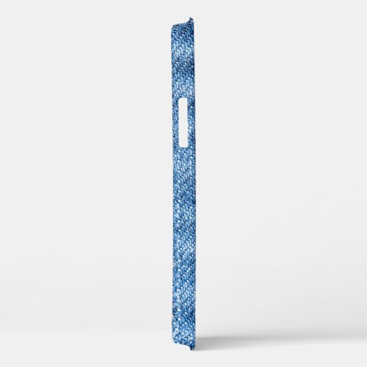 Coques Case-Mate iPhone Dénim Bleu : Jeans Classique Texture. (Verso / Droite)