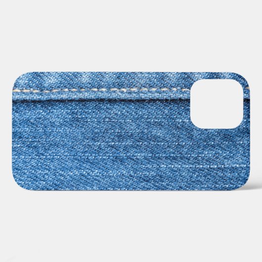 Coques Case-Mate iPhone Dénim Bleu : Jeans Classique Texture. (Verso (horizontal))