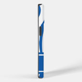 Coques Case-Mate iPhone Denim Blue Zebra Imprimer avec monogramme (Verso / Droite)