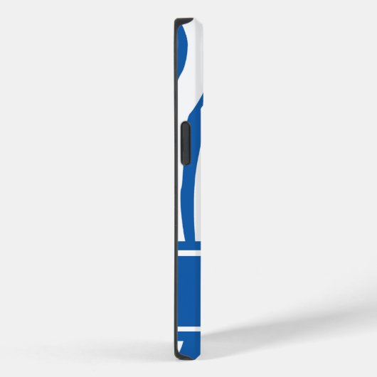 Coques Case-Mate iPhone Denim Blue Zebra Imprimer avec monogramme (Verso / Droite)