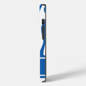 Coques Case-Mate iPhone Denim Blue Zebra Imprimer avec monogramme (Verso / Gauche)