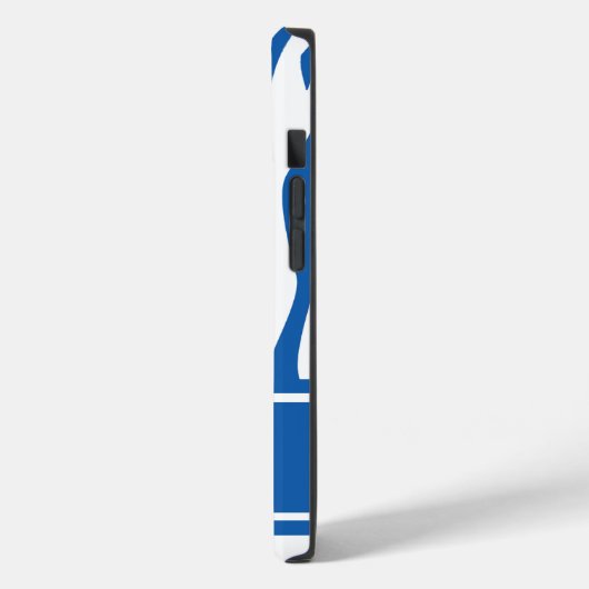 Coques Case-Mate iPhone Denim Blue Zebra Imprimer avec monogramme (Verso / Gauche)