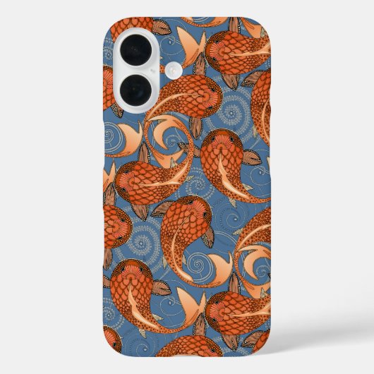 Coques Case-Mate iPhone denim de poisson paisley (Verso)