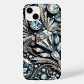 Coques Case-Mate iPhone Denim & Diamonds Gemstone Bling Jean (Verso)