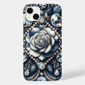 Coques Case-Mate iPhone Denim & Diamonds Glam Bling Bijoux Roses (Verso)