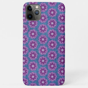 Coque Case-Mate Pour iPhone Denim & fleurs bleu violet graphique