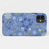 Coques Case-Mate iPhone Denim floral (Dos (Horizontal))