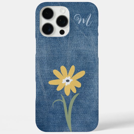 Coques Case-Mate iPhone Denim Look Daisy Monogram Case-Mate iPhone Case (Verso)
