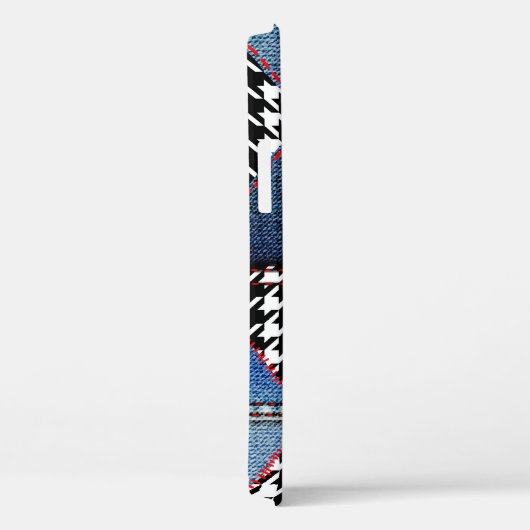 Coques Case-Mate iPhone Denim Patchwork : Motif en tissu transparent (Verso / Droite)