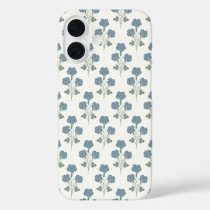 Coques iPhone 16 Denim Poussiéreux & Botanique Côtière de Pêche