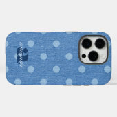 Coques Case-Mate iPhone Denim Washed Polka Dot (Verso (horizontal))