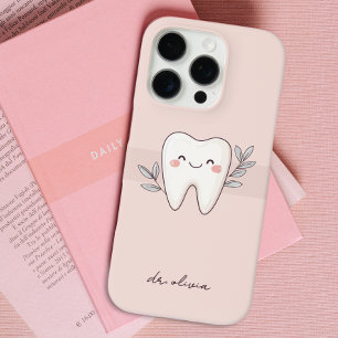 Coques iPhone 16 Pro Dentaire Mignon Rose Personnalisé