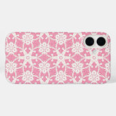 Coques Case-Mate iPhone Dentelle antique - blanc et rose (Verso (horizontal))