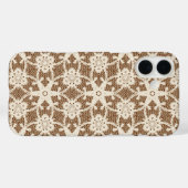 Coques Case-Mate iPhone Dentelle antique - crème et marron (Verso (horizontal))