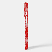 Coques Case-Mate iPhone Dentelle antique - rouge profond et blanc (Verso / Gauche)